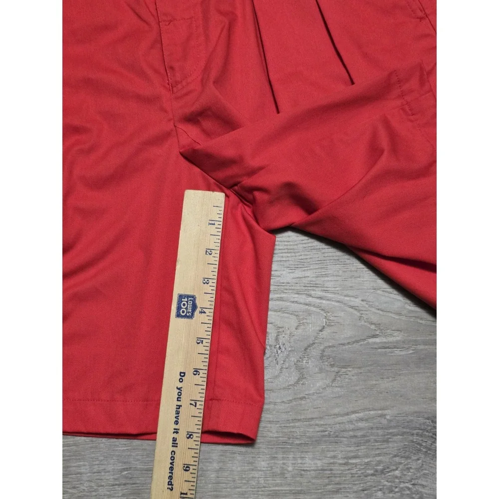 Upstart! Women's Red Pleated High Waist Mom Shorts Size 13/14 Patriotic Nautical